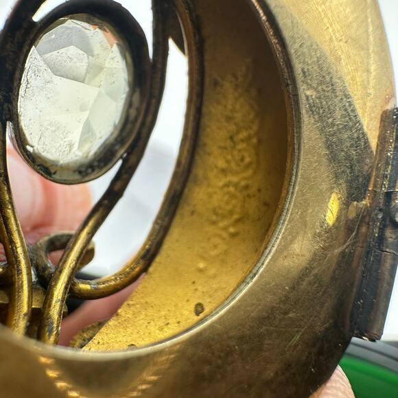 Antique Victorian 12kt gold gilt & 10kt solid base genuine citrine pendant - Picture 8 of 10